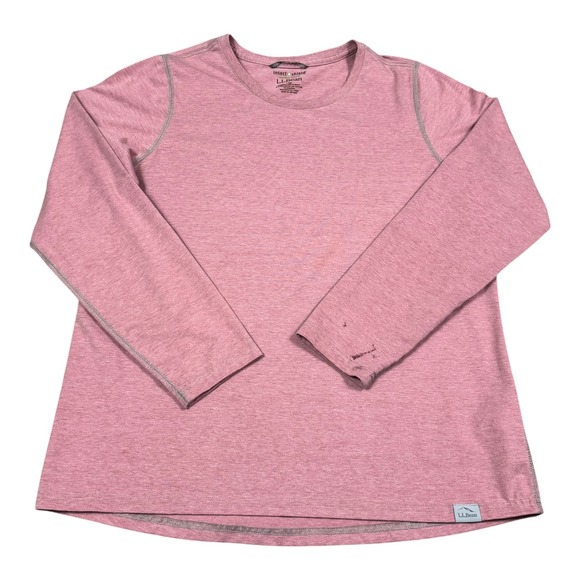 L.L. Bean Tops - L.L. Bean Insect Shield Repellent Apparel Pink Long Sleeve Shirt Women's L FLAWS